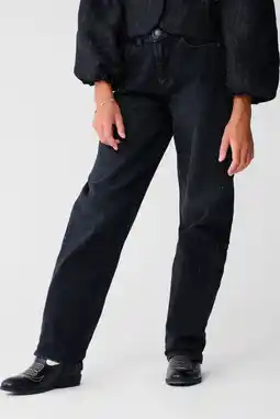 Wehkamp Shoeby highwaist barrel jeans black denim aanbieding