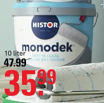 Karwei Histor monodek Dekt in 1 laag couvre en 1 couche 10L aanbieding