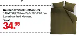 Budget Home Store Dekbedovertrek Cotton Uni aanbieding