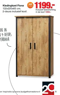 Budget Home Store Kledingkast Fiona aanbieding
