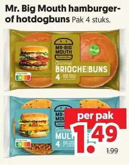 Dekamarkt Mr. Big Mouth hamburger-of hotdogbuns aanbieding