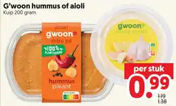 Dekamarkt G'woon hummus of aioli aanbieding