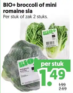 Dekamarkt BIO+ broccoli of mini romaine sla aanbieding