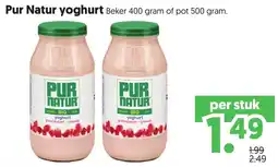 Dekamarkt Pur Natur yoghurt aanbieding
