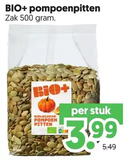 Dekamarkt BIO+ pompoenpitten aanbieding