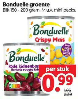 Dekamarkt Bonduelle groente aanbieding
