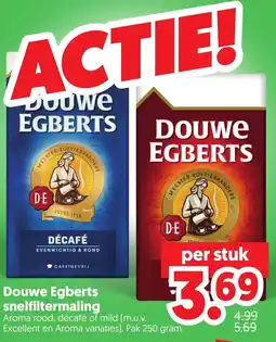 Dekamarkt Douwe Egberts koffie aanbieding