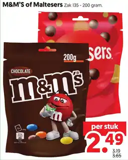 Dekamarkt M&M'S of Maltesers aanbieding