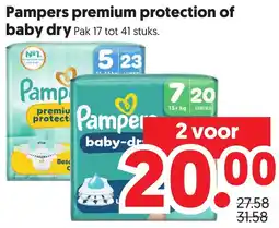 Dekamarkt Pampers premium protection of baby dry aanbieding
