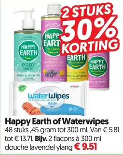 Dekamarkt Happy Earth of Waterwipes aanbieding