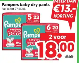 Dekamarkt Pampers baby dry pants aanbieding