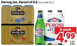 Dekamarkt Hertog Jan, Peroni pilsener of 0.0 aanbieding