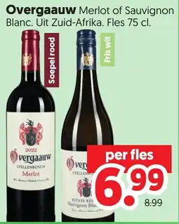 Dekamarkt Overgauw Merlot of Sauvignon Blanc aanbieding