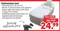 Dekamarkt Opblaasbaar bad aanbieding