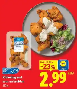Lidl Kibbeling met saus en kruiden aanbieding
