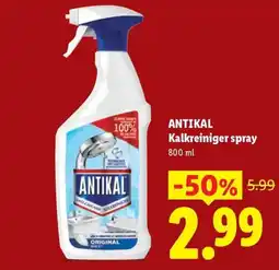 Lidl Antikal Kalkreiniger spray aanbieding