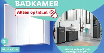 Lidl Spiegelkast Oslo 65x17x60cm aanbieding