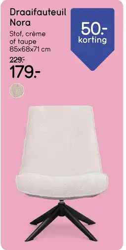 Leen Bakker Draaifauteuil Nora aanbieding