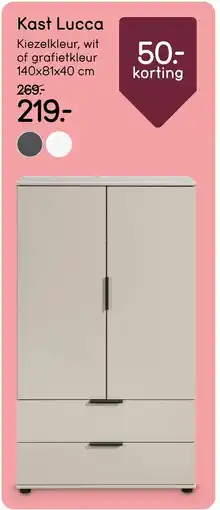 Leen Bakker Kast Lucca aanbieding