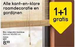 Leen Bakker Rolgordijn Bamboe aanbieding