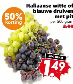 Coop Italiaanse witte of blauwe druiven met pit aanbieding