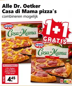 Coop Alle Dr. Oetker Casa di Mama pizza's combineren mogelijk aanbieding