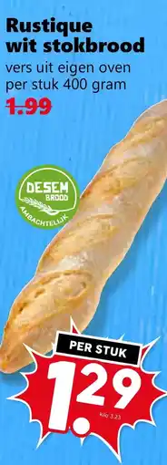 Coop Rustique wit stokbrood aanbieding