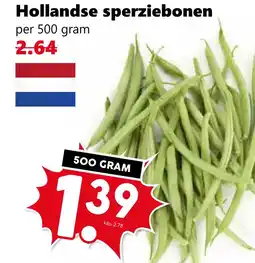 Coop Hollandse sperziebonen aanbieding