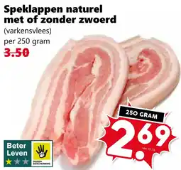 Coop Speklappen naturel met of zonder zwoerd aanbieding