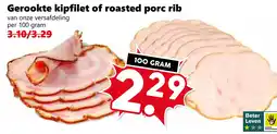 Coop Gerookte kipfilet of roasted porc rib aanbieding