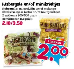 Boon`s Markt IJsbergsla en/of minikrieltjes aanbieding