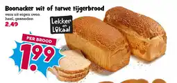 Boon`s Markt Boonacker wit of tarwe tijgerbrood aanbieding