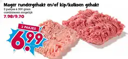 Boon`s Markt Mager rundergehakt en/of kip/kalkoen gehakt aanbieding