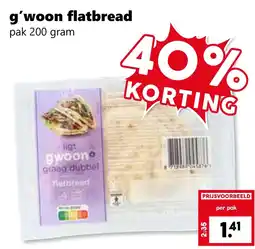 Coop G'woon flatbread aanbieding