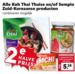Coop Alle Koh Thai Thaise en/of Sempio Zuid-Koreaanse producten aanbieding