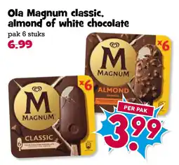 Boon`s Markt Ola Magnum classic. almond of white chocolate aanbieding