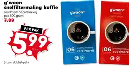 Coop g'woon snelfiltermaling koffie aanbieding