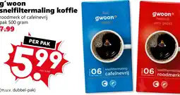 Coop g'woon snelfiltermaling koffie aanbieding