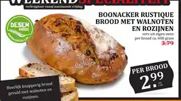 Coop Boonacker rustique brood met walnoten en rozijnen aanbieding