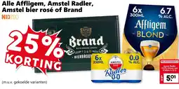 Coop Alle Affligem, Amstel Radler, Amstel bier rosé of Brand aanbieding