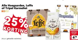 Coop Alle Hoegaarden, Leffe of Tripel Karmeliet aanbieding