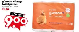 Coop g'woon 4 laags toiletpapier aanbieding