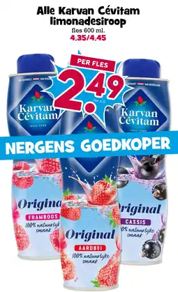 Boon`s Markt Alle Karvan Cévitam limonadesiroop aanbieding
