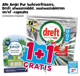 Boon`s Markt Alle Ambi Pur luchtverfrissers, Dreft afwasmiddel, vaatwastabletten en/of -capsules aanbieding