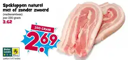 Boon`s Markt Speklappen naturel met of zonder zwoerd aanbieding