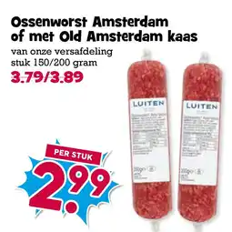 Boon`s Markt Ossenworst Amsterdam of met Old Amsterdam kaas aanbieding