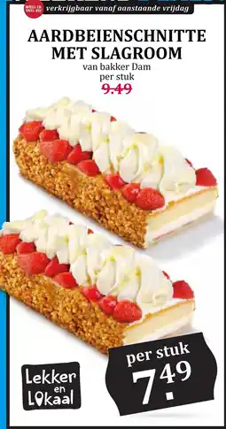 Boon`s Markt AARDBEIENSCHNITTE MET SLAGROOM aanbieding