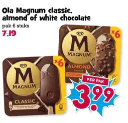 Boon`s Markt Ola Magnum classic. almond of white chocolate aanbieding