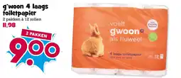 Boon`s Markt g'woon 4 laags toiletpapier aanbieding
