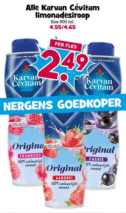 Boon`s Markt Alle Karvan Cévitam limonadesiroop aanbieding